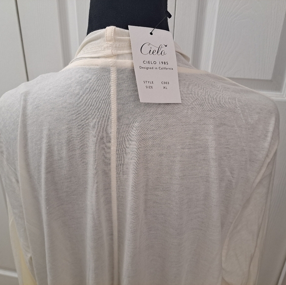 NWT Cielo Ivory Open Front Wrap/Cardigan Size XL - Picture 5 of 13